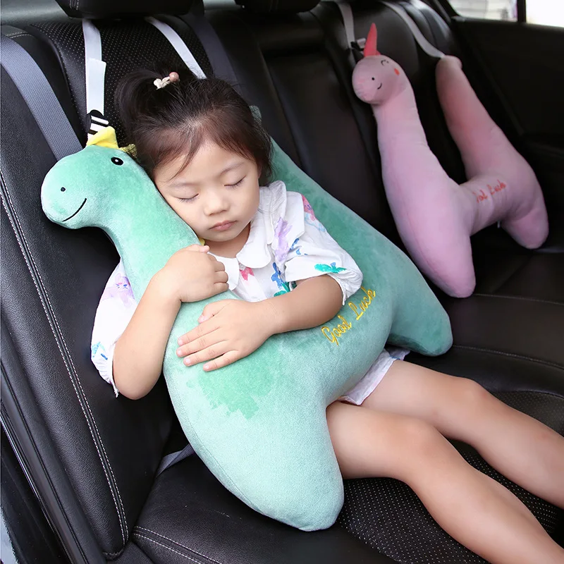 Children's Car Pillow Sleep Headrest Cartoon Car Rear Seat Protection Shoulder Pillow Car Seat Belt Sleep Pillow Car Neck Pillow