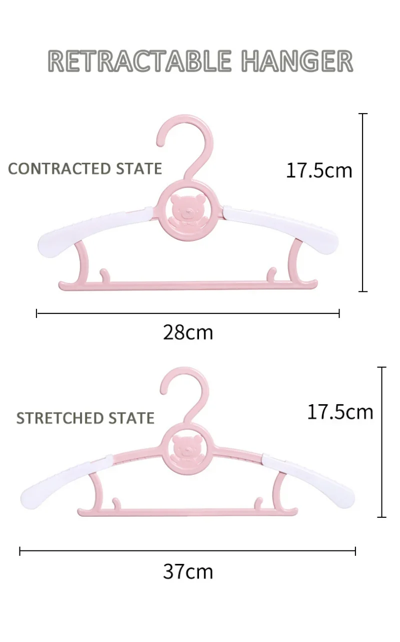 5/10/20pcs Baby Clothes Hanger Flexible Racks Plastic Clothing Display Kids Hangers Unmarked Children Coats Hanger Organizer