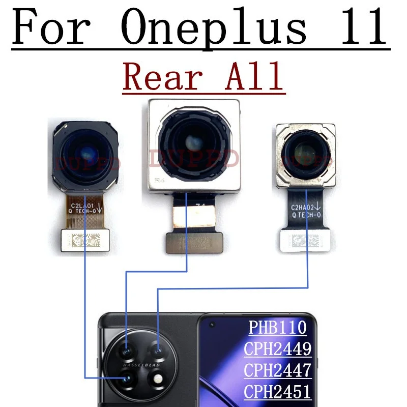 Rear Camera For OnePlus 1+ 11 10T 10R 9R 9RT 8T 9 8 10 Pro Original Full Set Back Main Wide Camera Module Flex Spare Parts