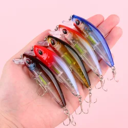 Señuelo jerkbait minnow hundimiento oscilante negro