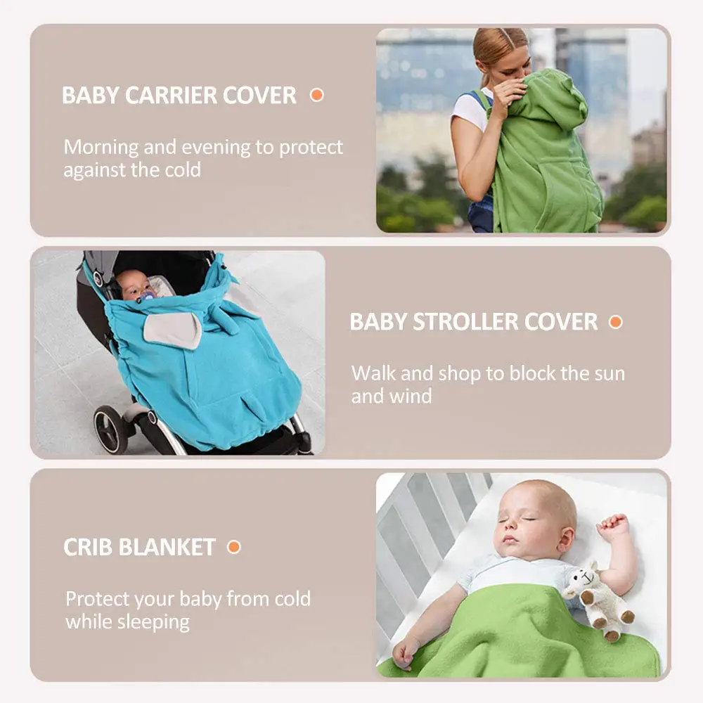 1pc copertura per passeggino antivento per bambini e copertura per marsupio mantelli elastici con cappuccio per tuta reversibile con cappuccio per