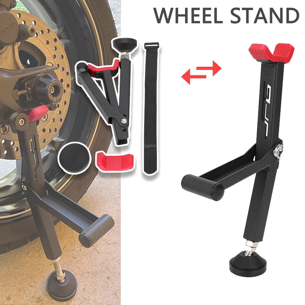 Motorcycle Wheel Stand Lift Paddock Stand Universal Portable Handle Single Sided Front Rear Support Foldable Tire Repairing Tool