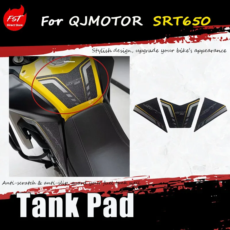 For QJMOTOR SRT650 Special Modification Accessories - Anti-slip Tape for Tank to Prevent Scratches and Bumps