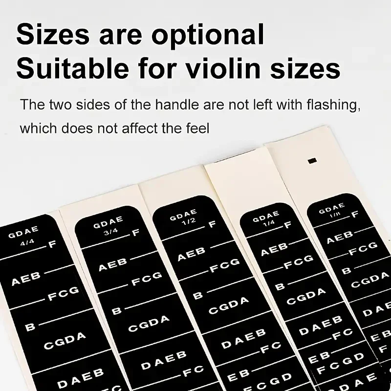 1/4 4/4 4/3 1/8 Violin scale stick bitmap scale without leaving glue beginner violin special sticker 1PC
