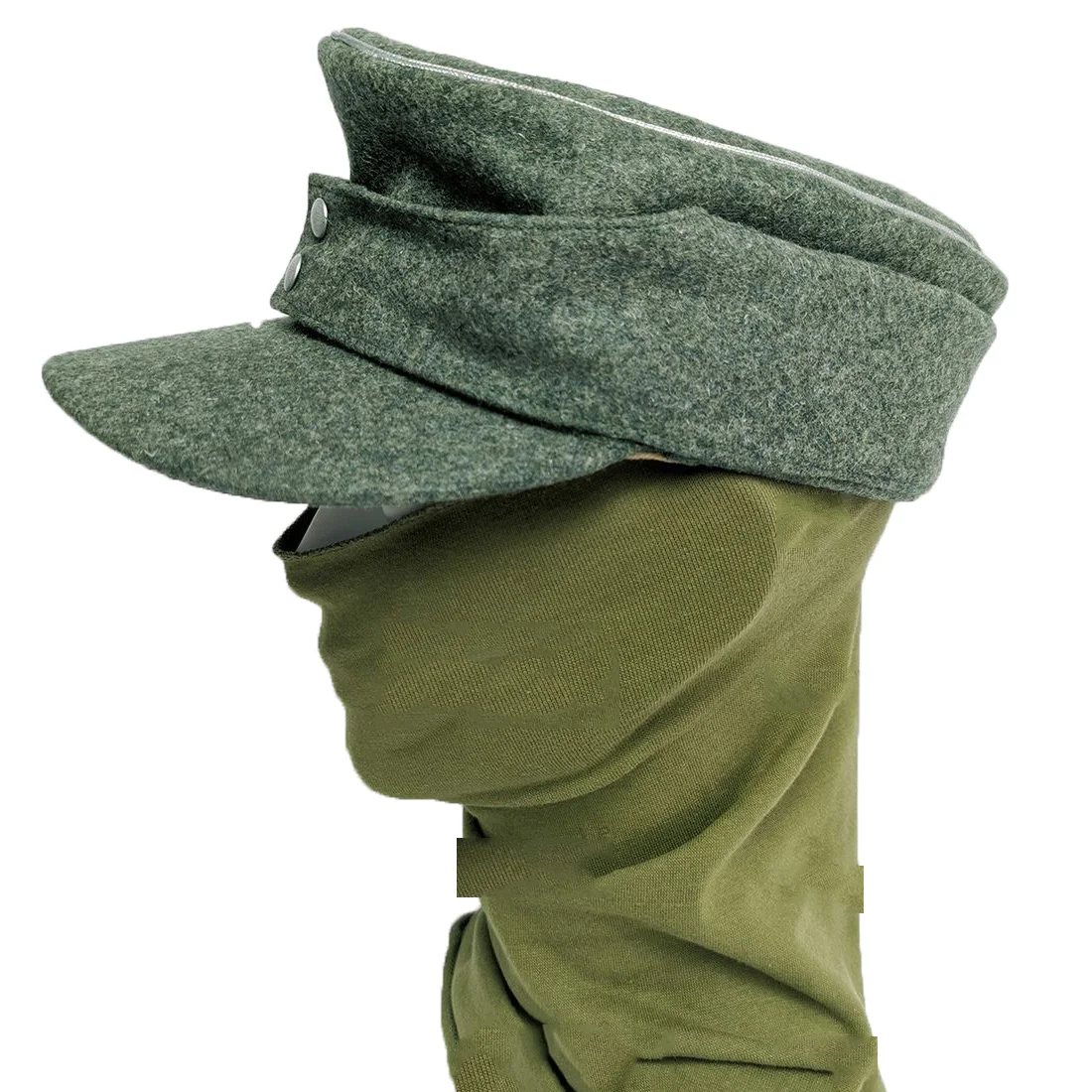 Gorra M43 lana algodón camuflaje – réplica Segunda Guerra Mundial - imagen 4