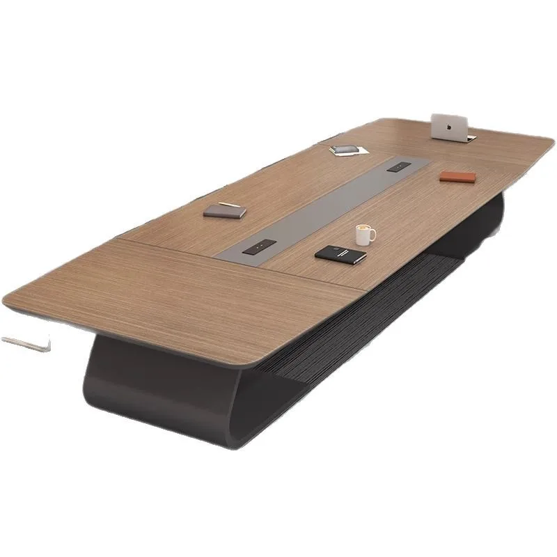 

Conference table Long table Simple modern office desk and chair combination Office negotiation