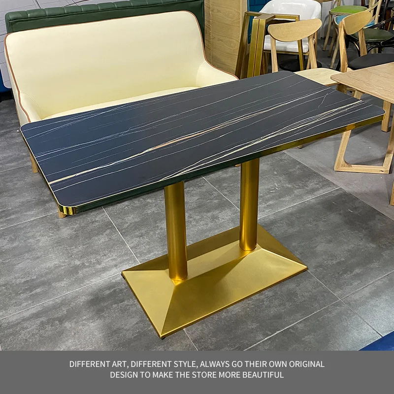 新入荷 ライトラグジュアリー 火鍋石テーブルセット ダイニング＆ホテル用 エレガントなレストラン・カフェ用テーブル