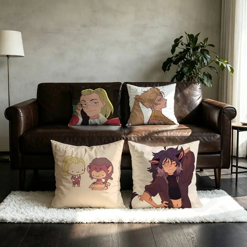 Adora Catra She-Ra pillowcase casual style decoration, suitable for home decoration (excluding pillow core)