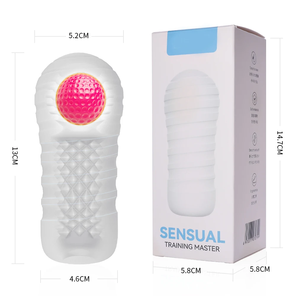 Male Masturbator Cup Sucking Transparent Realistic Vagina Vacuum Pocket Pussy Cup Glans Ball Stimulator Adults Sex Toys for Men