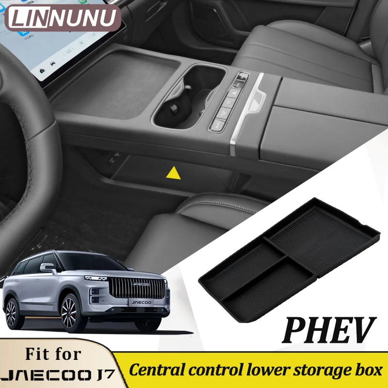 Copertura per Vano Portaoggetti Inferiore del Controllo Centrale Auto LINNUNU in TPE per Jaecoo J7 PHEV SHS, Accessori Interni Auto 2025 2026 Chery Explore