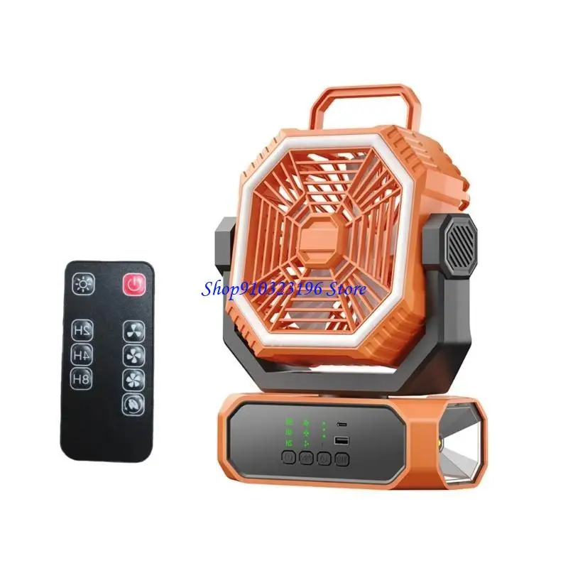 

Q1JF Portable Camping Mists Fan Rechargeable 20000mAh 10000mAh with LED Light and Remote
