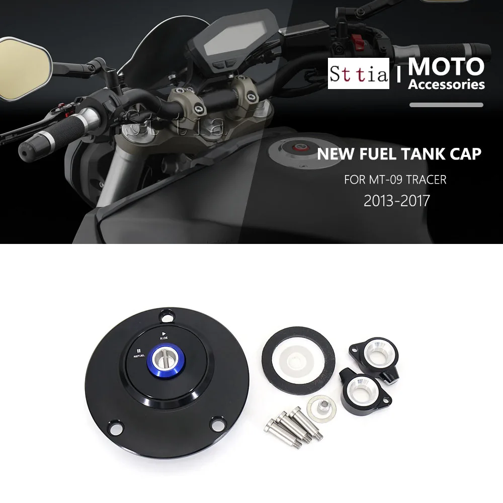 

New MT-09 Motorcycle Cap Gas Fuel Tank Caps Cover Accessories Fit For Yamaha MT 09 TRACER 2013-2017 MT09 CNC Fuel Tank Cap