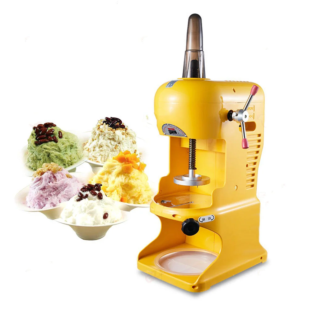 Portable Snowflake Shaver Electric Shaved Ice Shaving Machine Commercial Snow Ice Shaving Machine for Milk Tea Shop Stall Tool