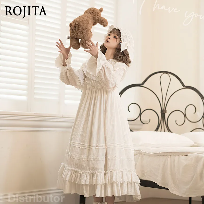 

Nightdress Japanese Original Lolita Doll Sense Jacquard Cotton Classical Sacred Cute Lolita Clothes Op Dress