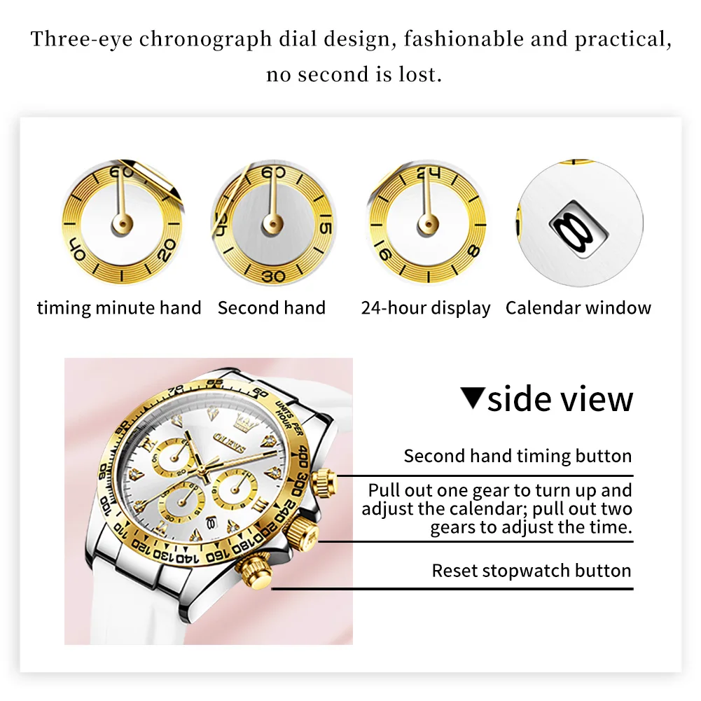 OLEVS décontracté mode femmes montres bracelet en Silicone haut de gamme Original montre-bracelet à Quartz pour dame étanche lumineux Date 5618