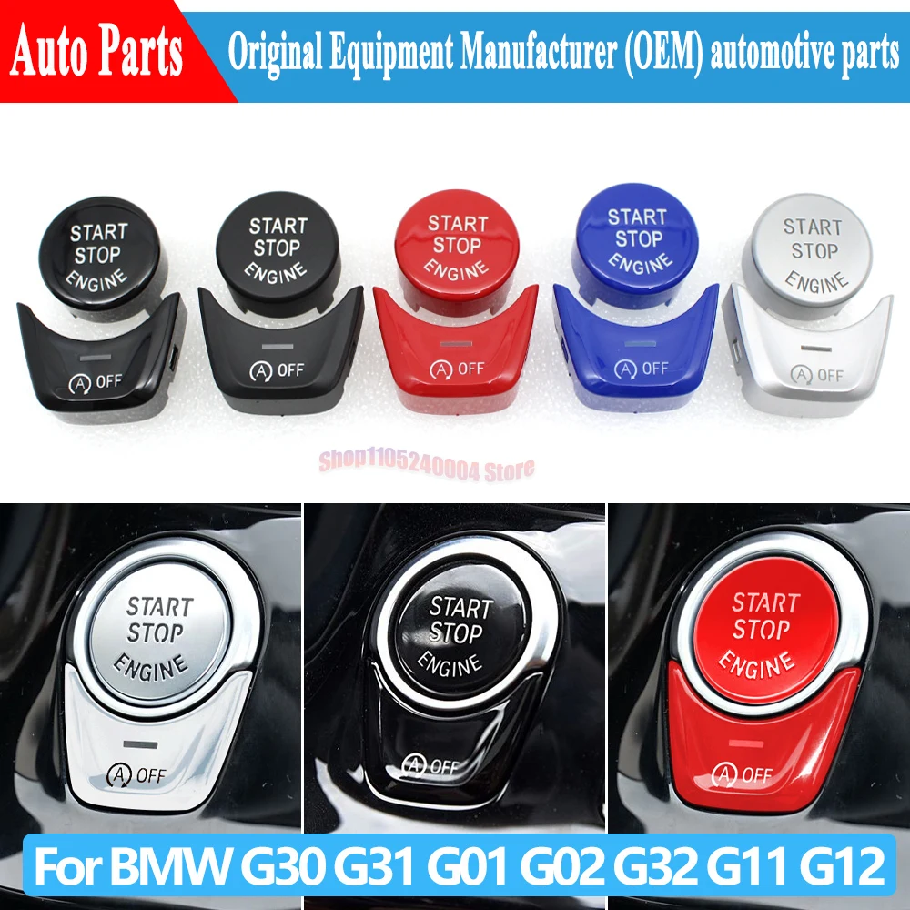 For BMW 1 5 6 7 X3 X4 Series GT F52 G30 G31 G01 G02 G32 G11 G12 F97 F98 Car Engine Ignition Start Stop OFF Switch Buttons Cover