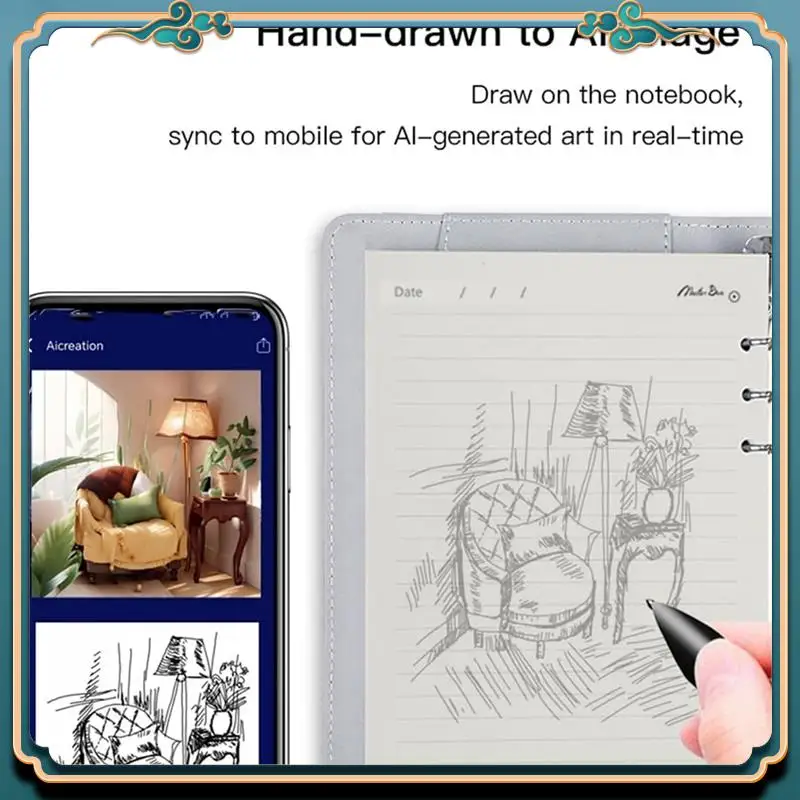(New)-Syncify Digital Sketchbook, Bluetooth 5.0 Smart Pen & Notebook, Drawing, Writing, Note-Taking, Digital Drawing Notebook