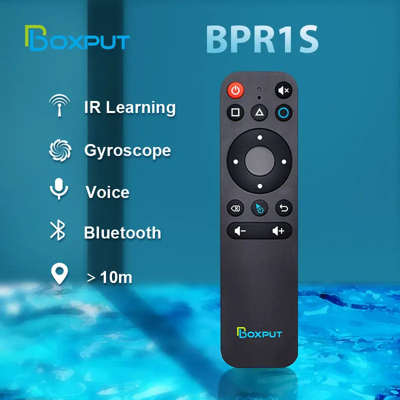 BPR1S Bluetooth 5.0 Air Mouse Gyroscope IR Learning Wireless Remote Control Replacement For Android TV Box And PC Smart Home