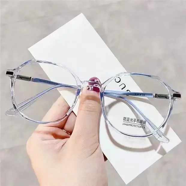 0 -1.0 -1.5 -2.0 -2.5 -3.0 -3.5 To -6.0 Polygonal Finished Myopia Glasses Anti-blue Light Fashion Eyeglasses Men Women Diopter