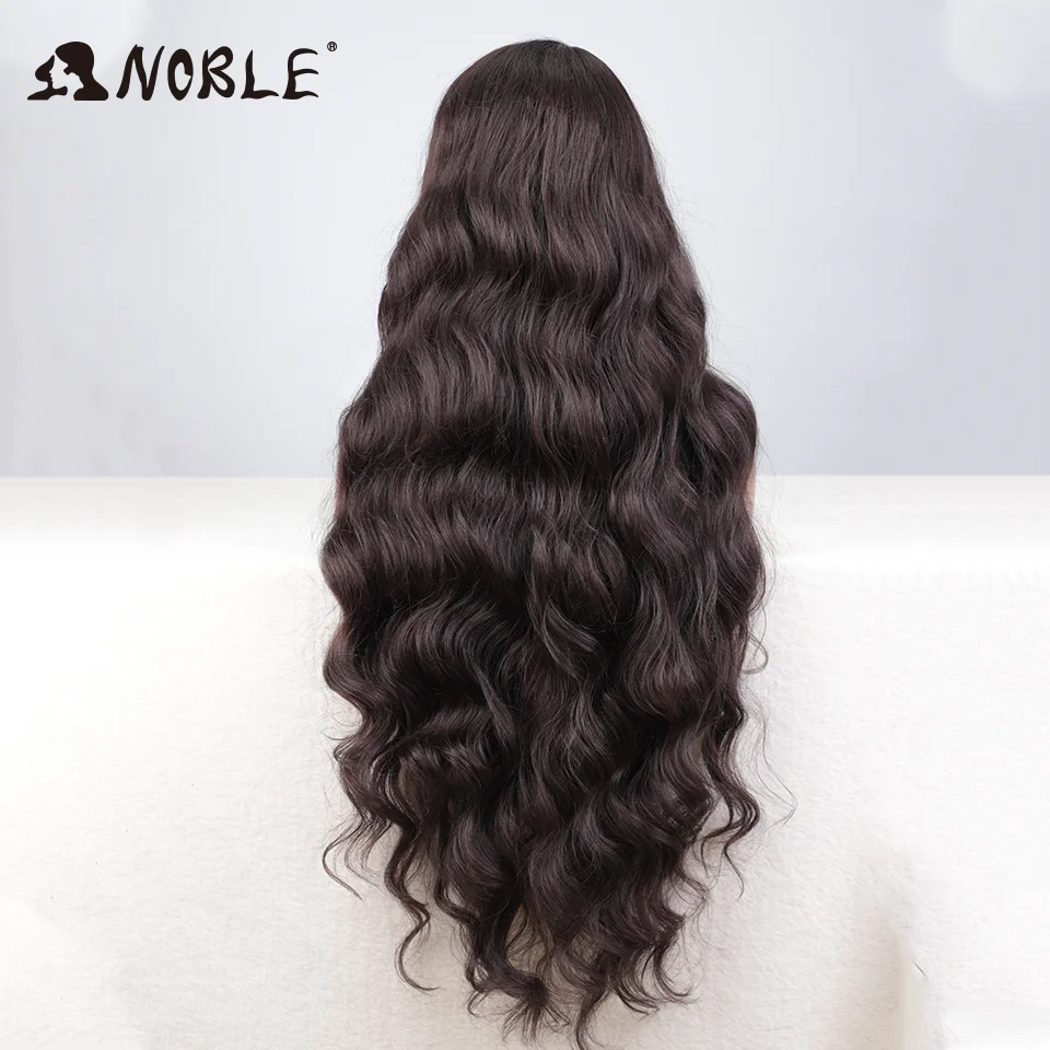 Noble Synthetic Lace Front Wig Long Wavy Side Part Body Wavy Lace Front Wig For Women Lace Front Wig Ombre Blonde Cosplay Wig