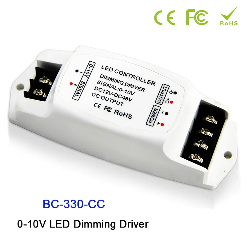 

BC-330-CC 350mA /700mA/1050mA 1-10V LED PWM dimming driver 1-10V to PWM dimming signal Converter for LED Lamp DC 12V- 48V