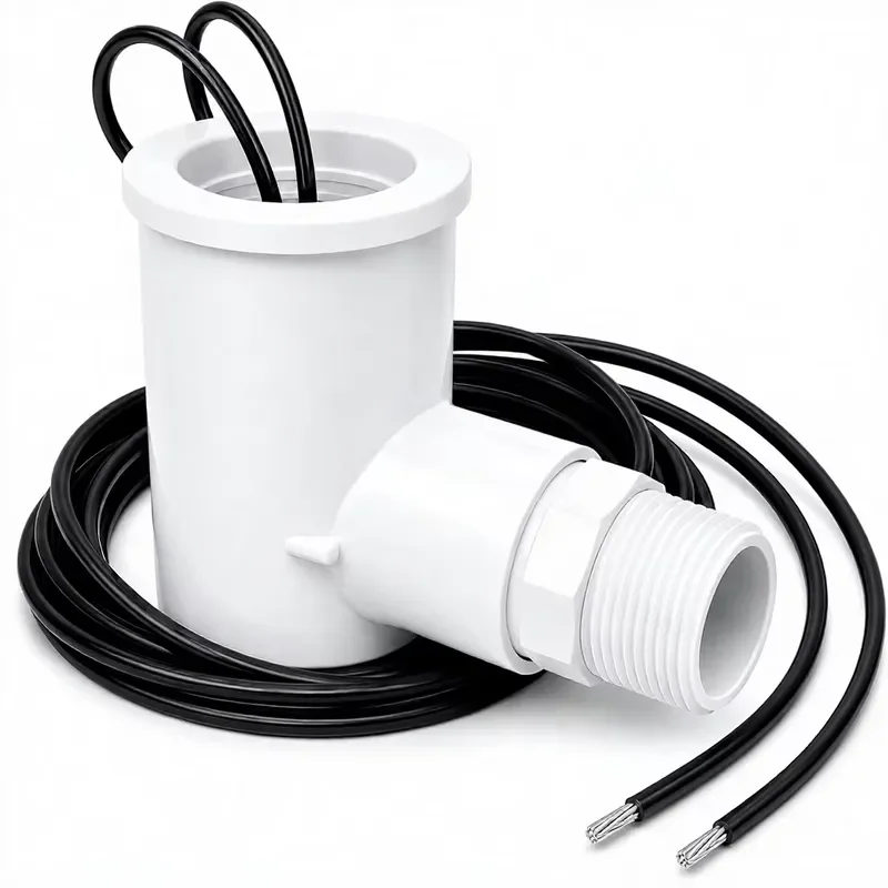 AC Float Safety Switch 24V PVC for HVAC System Condensate Overflow Prevents 3/4 Port Prevents Tank Overflow ECWB Model