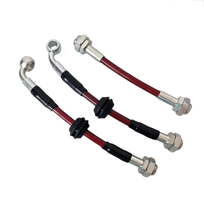 Motorcycle Brake Hose Female M10X1 Red Motor Vehicle Universal Hydraulic Brake Clutch Oil Pipe  AN3 High-quality Brake Line Hose