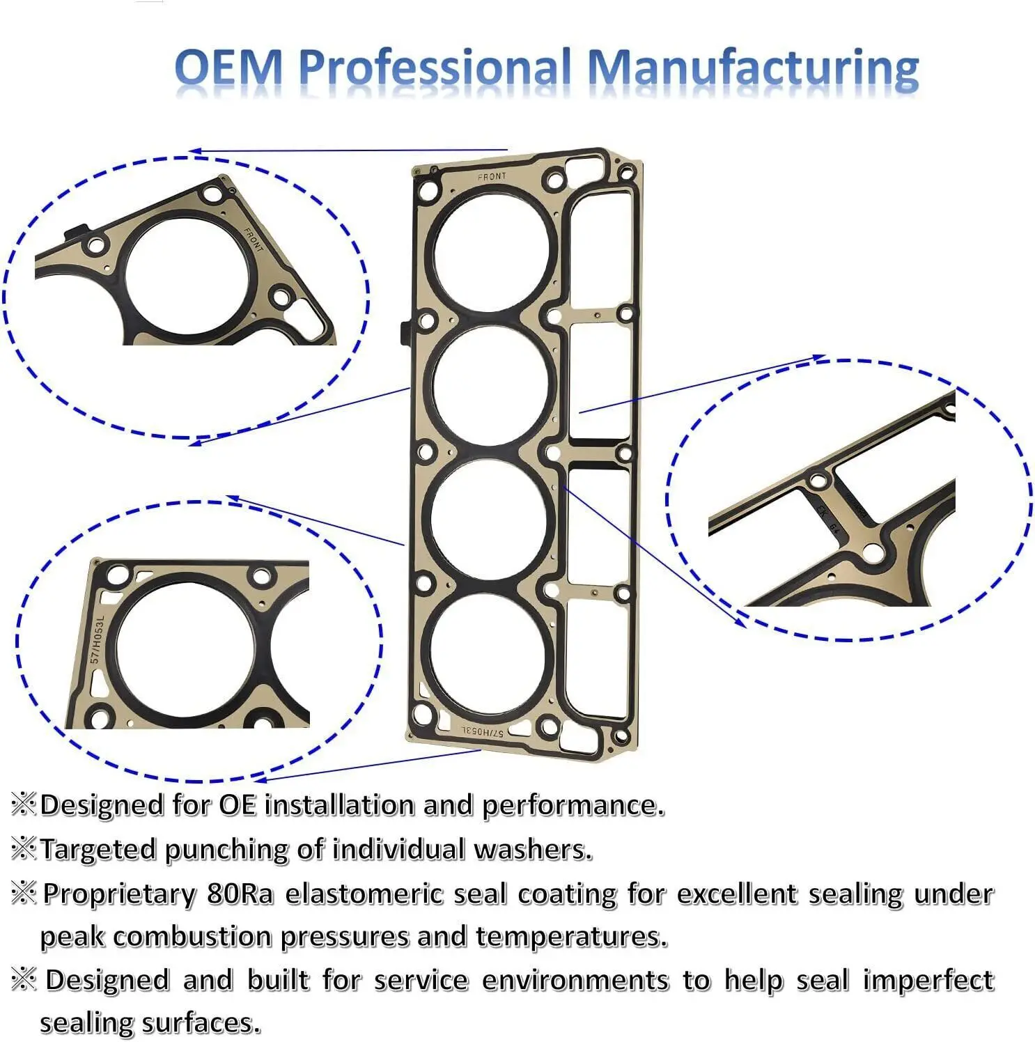 12589226 12498544 12565390 1 set cilinderkoppakkingen voor 2005-2007 Chevrolet Silverado 1500 4.8L 2008-2009 Buick Lacrosse 5.3L