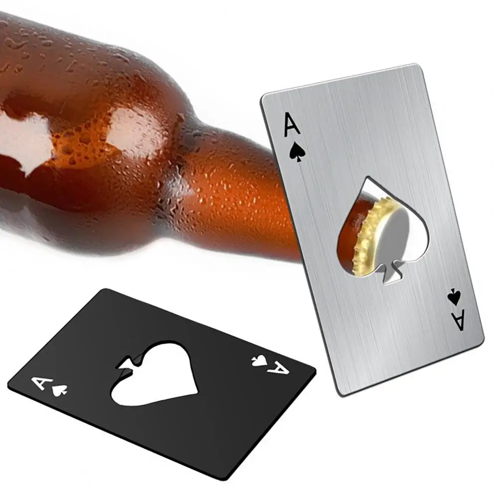 Beer Opener  Great Poker Card Shape Can Opener  Lightweight Bottle Cap Opener