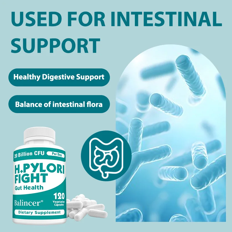 

H. Pylori Defense Probiotics 20 Billion CFU - Lactobacillus Reuteri, Support Intestinal Balance, Digestive System, Non-GMO