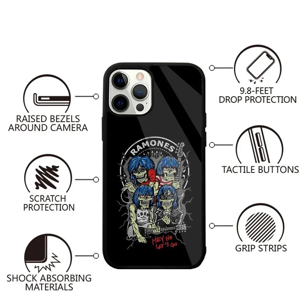 Rock Band R-Ramones Phone Case For iPhone 15,14,13,12,11,Plus,Pro,Max Mini Magsafe Magnetic Wireless Charging