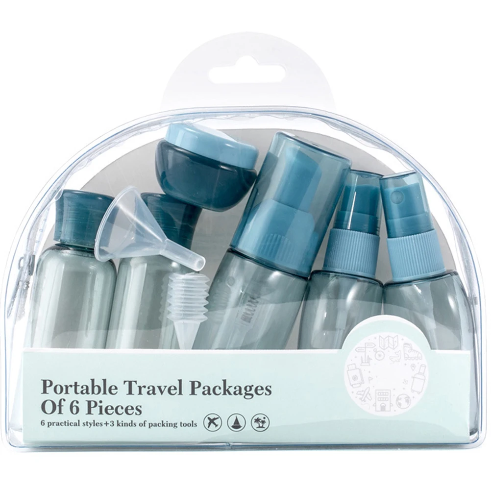 

9pcs Travel Set Refillable Plastic Containers Portable Leakproof Toiletries Toiletries Container Storage for Beauty Tools