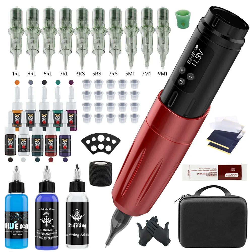 

Explosive tattoo machine, wireless battery, pen, screen display, cutting line, and fogging all-in-one machine, complete set