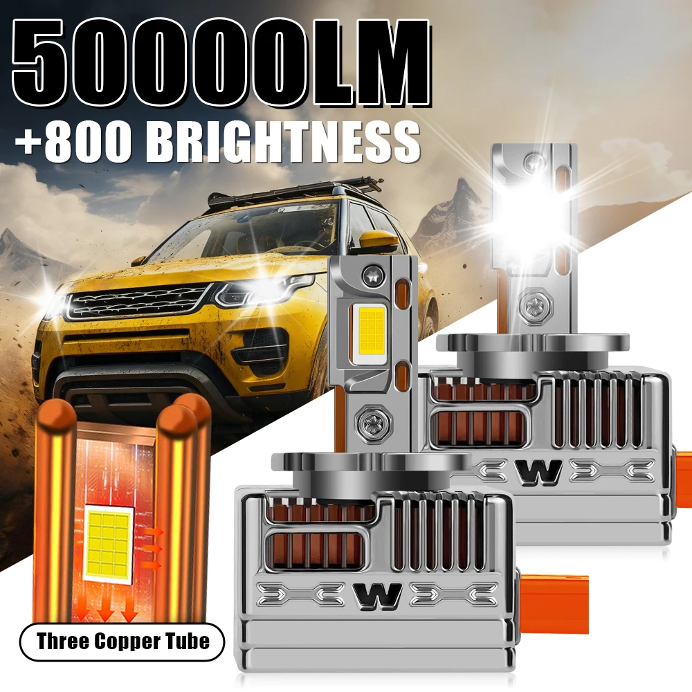 

2PCS D5S LED Car Headlight Canbus D5R Led Headlamp 50000LM 6000K White High Power HID Replacement Xenon Bulb With Turbo Fan 12V