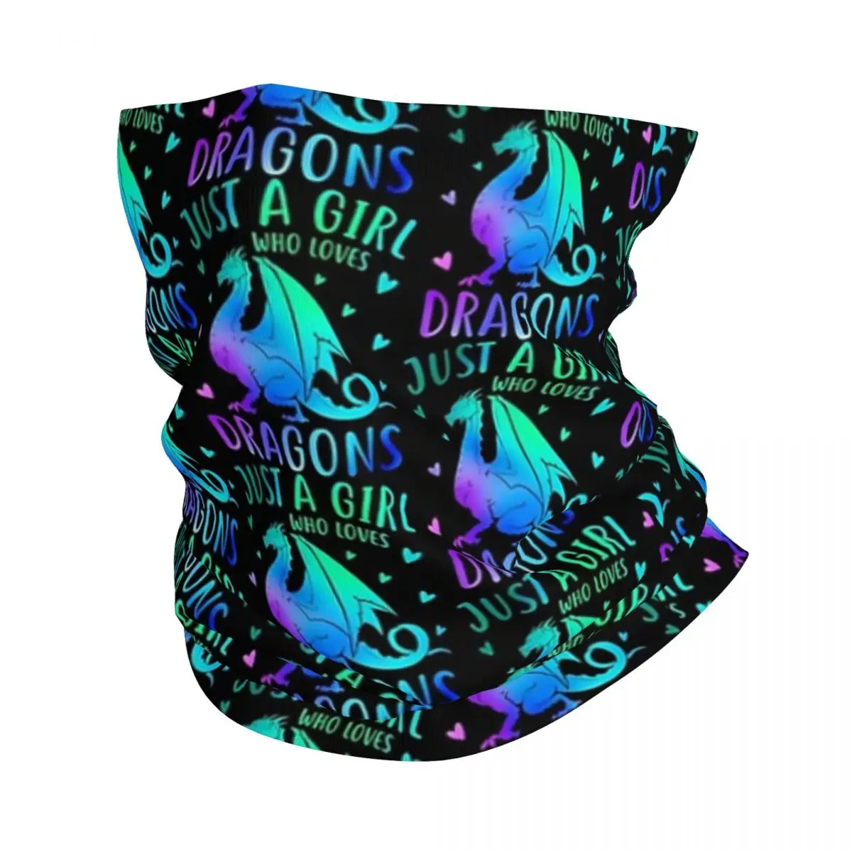 Cute Just A Girl Who Loves Dragons Women And Girls Bandana Neck Cover Printed Wrap Mask Scarf Headwear Running Unisex Windproof