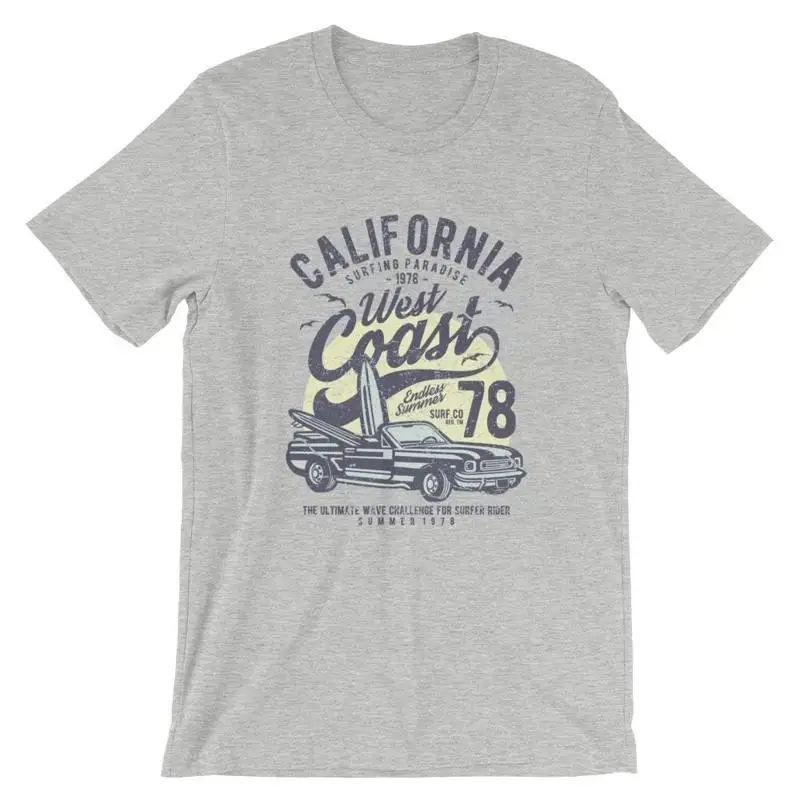 

California West Coast T Shirt Surfing 100 Cotton Premium NEW