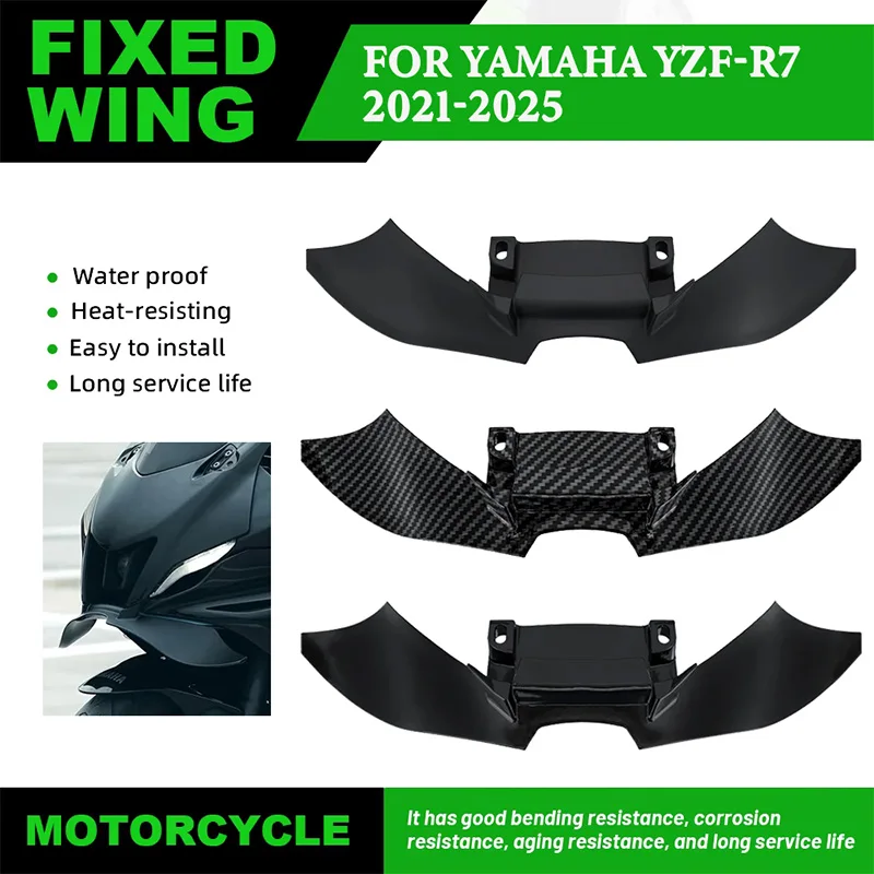 For Yamaha YZF-R7 YZFR7 2021-2025 motorcycle fixed wing spoiler aerodynamic wing side winglet side cover windshield wing aileron