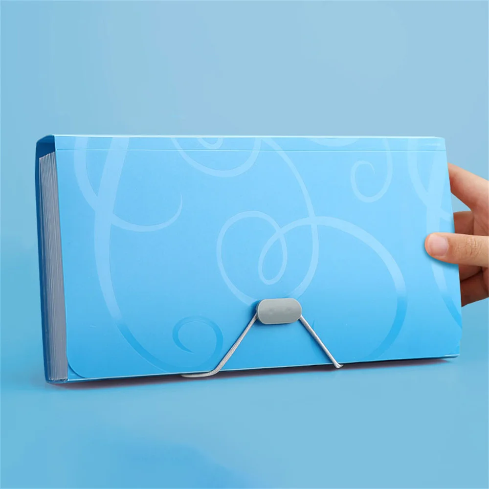 

Expanding File Folder A6 Plastic Document Bag Card Holder Organizer Pouch Wallet Extension office accessories