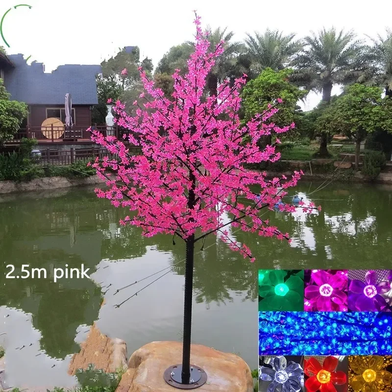

LED Artificial Cherry Blossom Tree Light Christmas Light 864pcs LED Bulbs 1.8m 6.5ft Height 110 220VAC Rainproof Outdoor Use