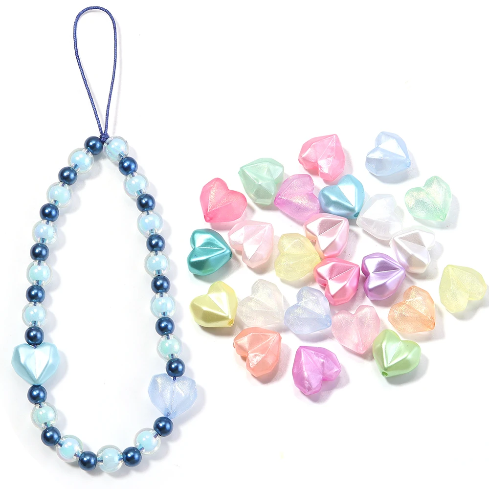 

50Pcs New Cute PMMA Mini Cartoon Heart-Shaped Series Flat Back Parts Embellishments For Hair Bows Accessories