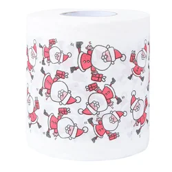 Santa Roll Color Printing Toilet Paper Claus Pattern Tissue The Gift Christmas Hotel Practical Home Accessory Sto