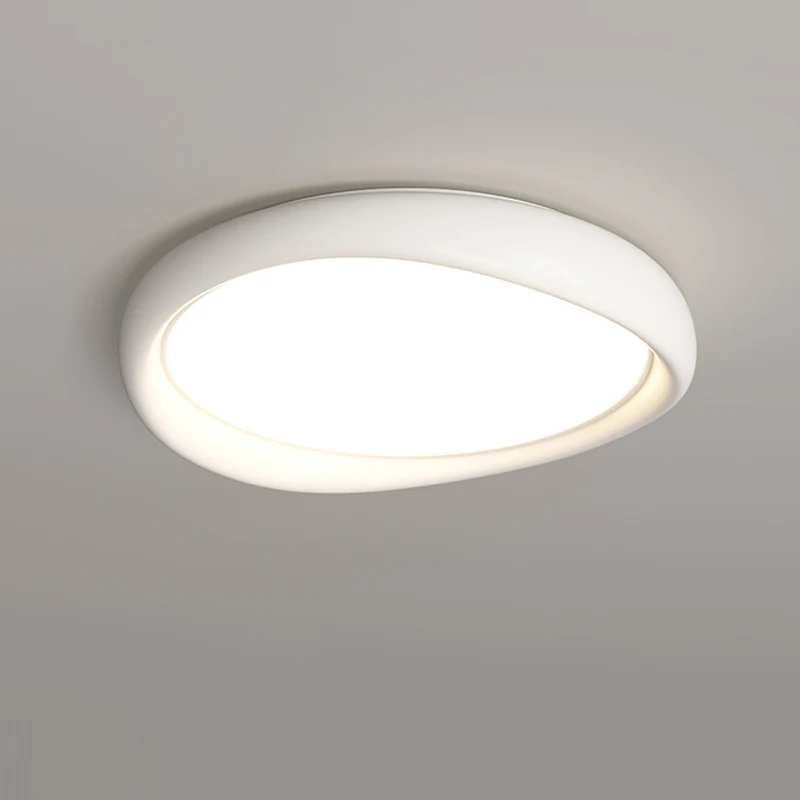 2023 Modern Minimalism Acrylic Creative Cream White Round Ceiling Lamp Living Room Bedroom Led Resin Indoor Lighting