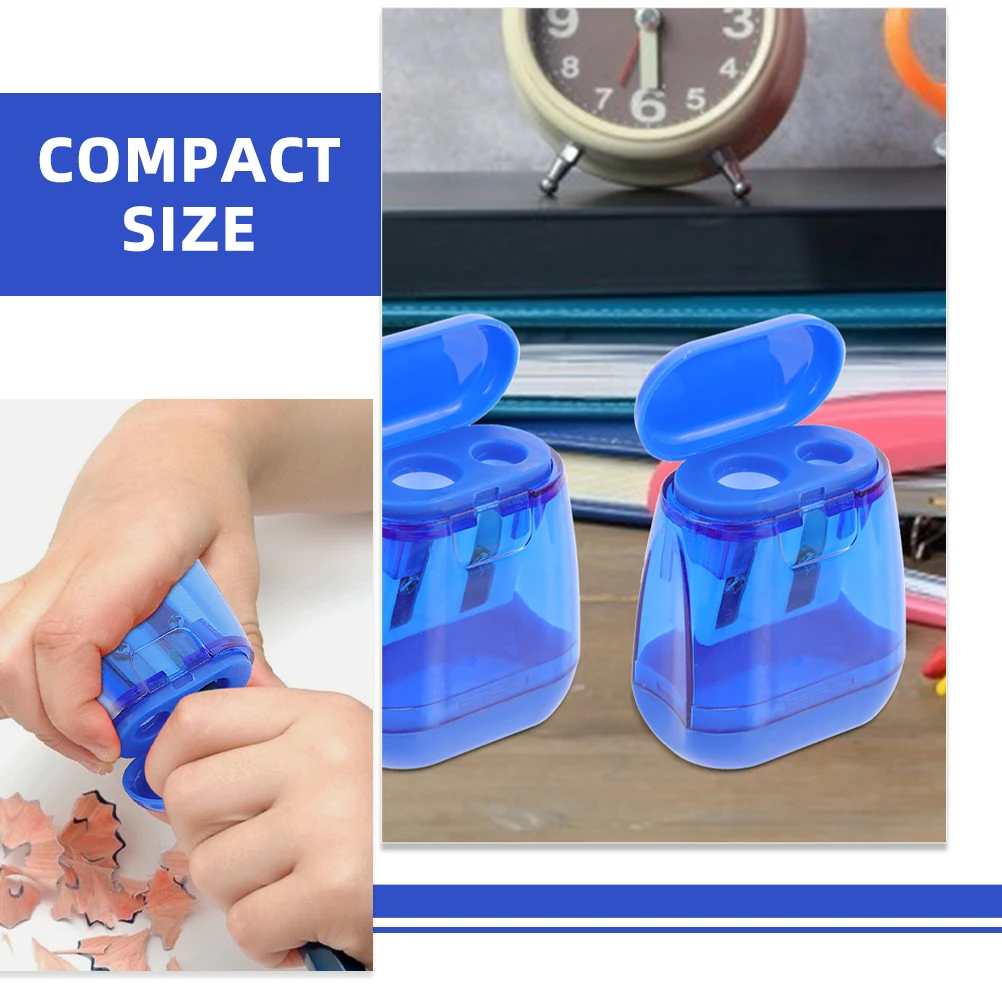

8Pcs Pencil Sharpeners Dual Hole Handheld Sharpener Easy to Carry Convenient Desk Drawer Storage Ideal for Home Office School