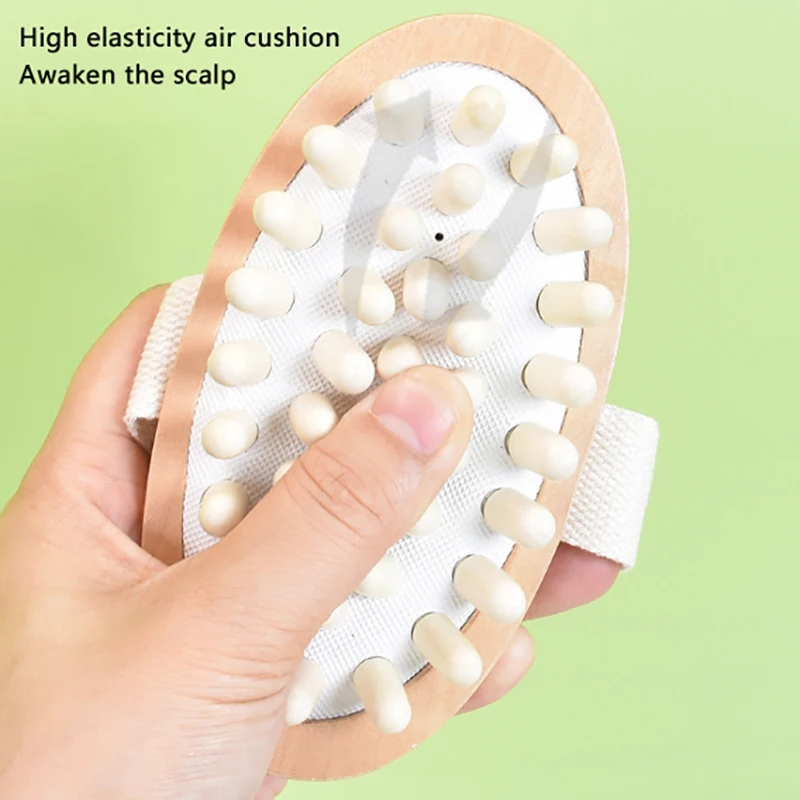 Body Anti Cellulite Brush Soothing Wooden Essential Oil Spa Air Cushion Massage Hair Comb Scalp Massage Brush Body Massager