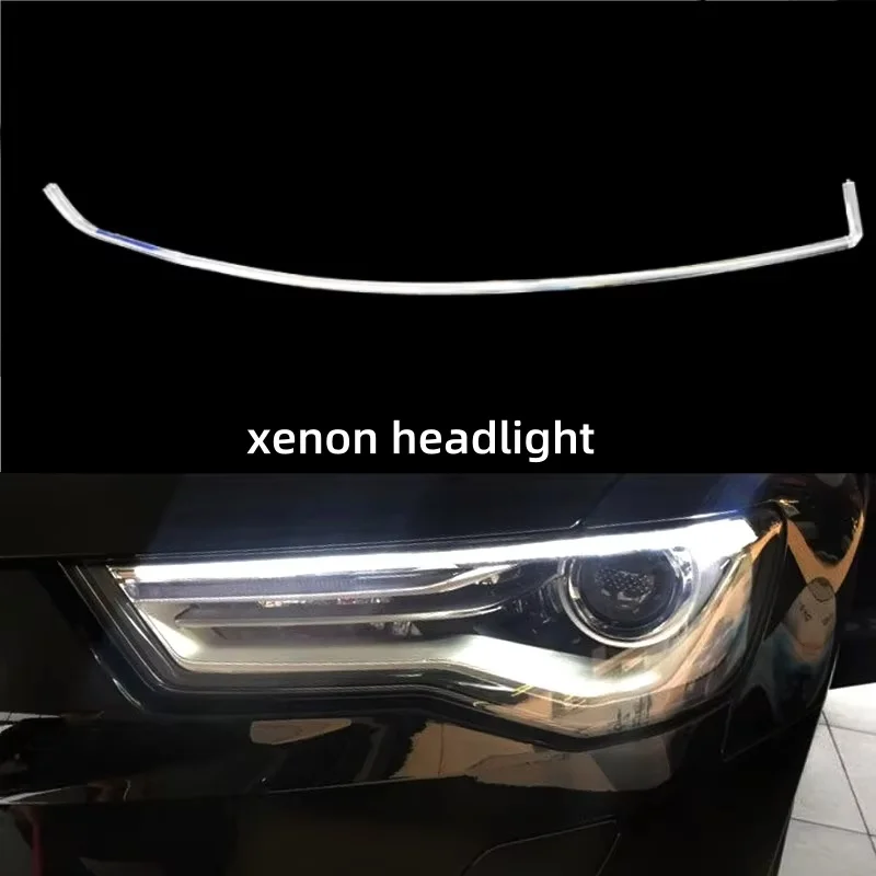 Novo farol drl tubo de luz barras acrílico fibra led para xenon farol para audi a6 c7pa 2016 2017 2018 2019