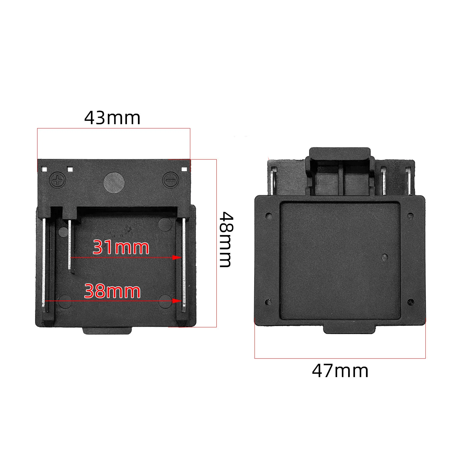 2PCS Copper Core Battery Adapter Connectors for BL1830 BL1430 BL1860 Power Tools with Robust Three Pin Terminal Block Design