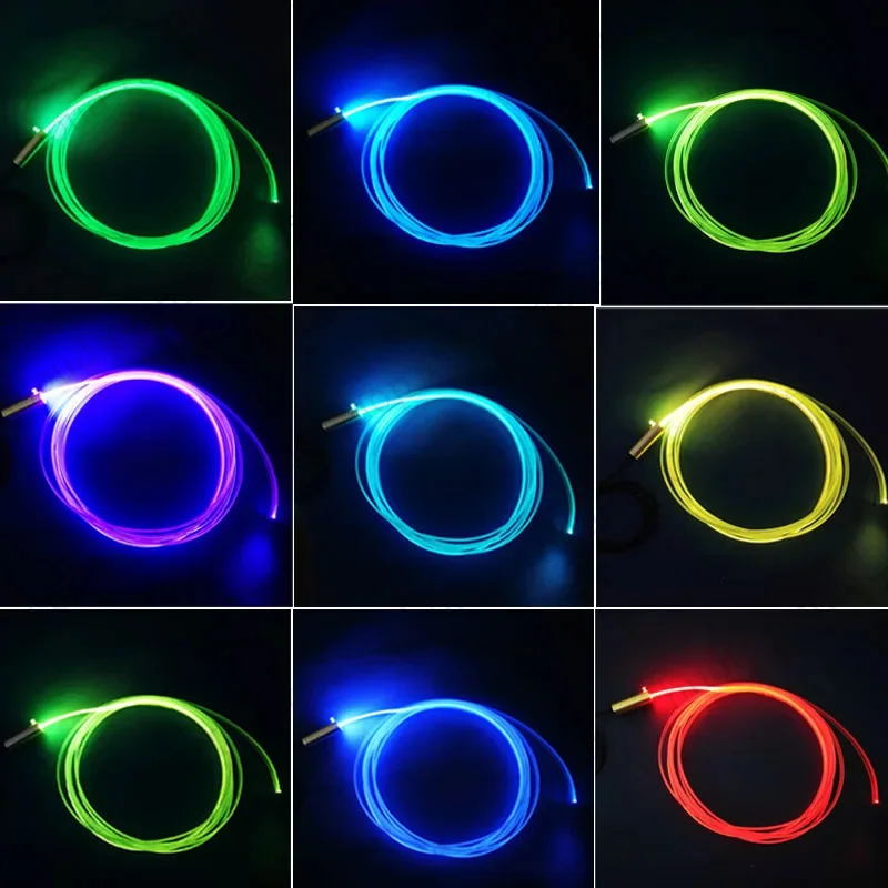 DC12V LED الألياف البصرية مصدر الضوء LED باعث مصباح لاستخدام السيارة الجانب تألق المنزل مصباح الإضاءة الزخرفية الصغيرة #5