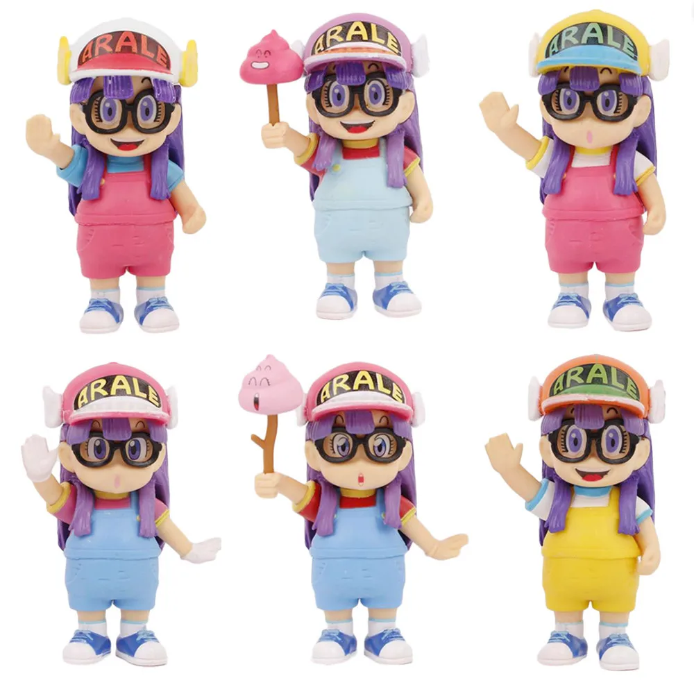 1 Pcs Anime Arale Action Figures Cute Dr. Slump Pvc Model 6 Standing Posture Statues Collection Kid Gift Toy