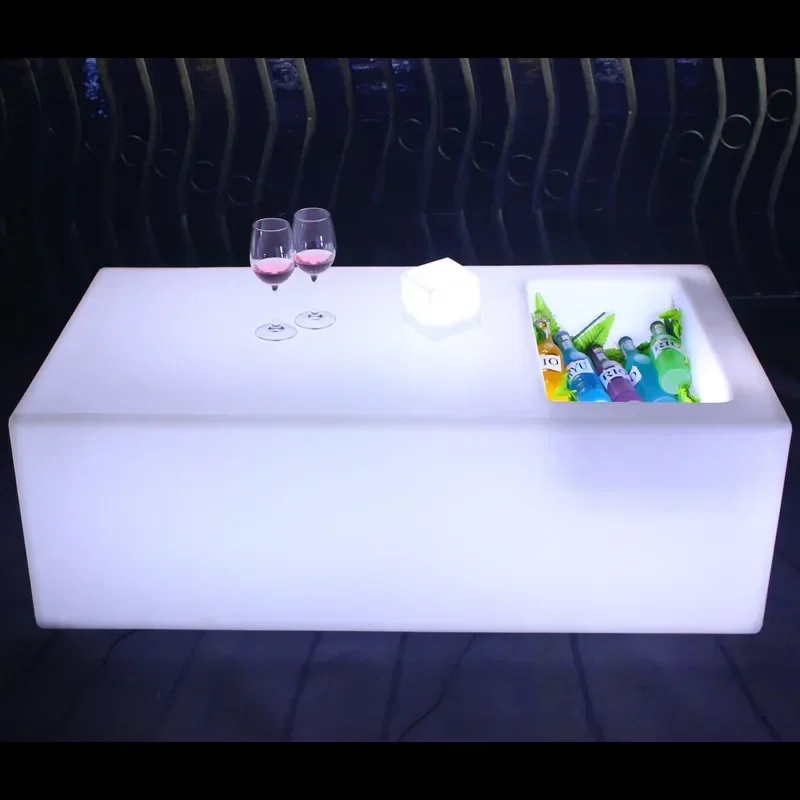 طاولة القهوة طاولات وكراسي LED كشك طاولة كرسي مزيج من طاولة البار الإبداعية #5