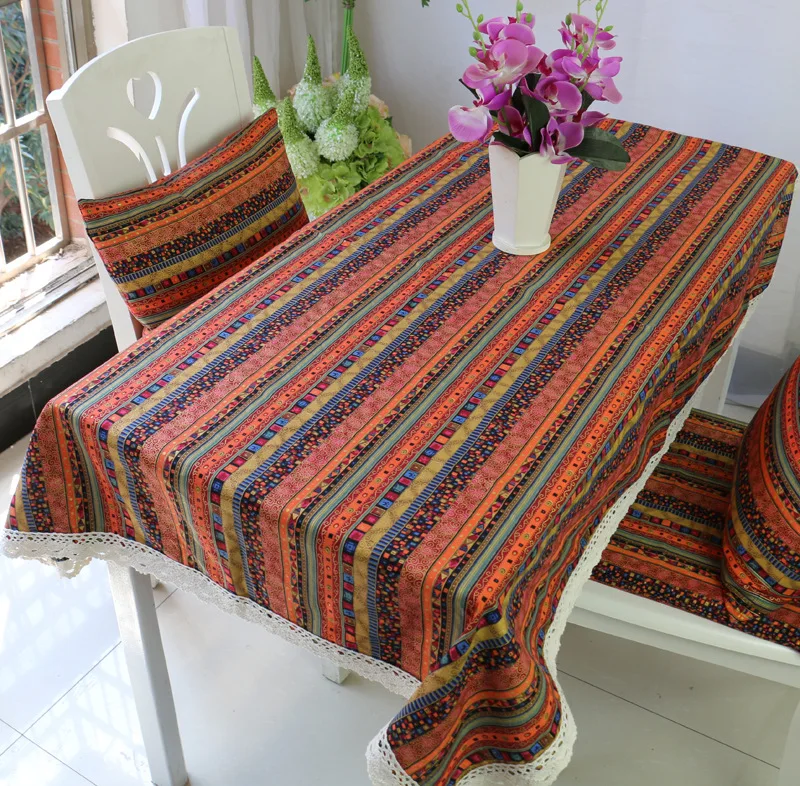 American -style cotton table cloth coffee table cloth table cloth long square tablecloth large tablecloth